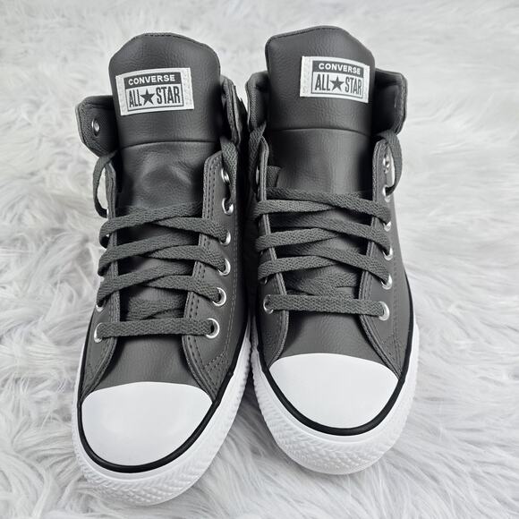 Converse CTAS High Street Mid Shoes A09524C Shark Gray Faux Leather Men\'s Size 9 main image 4
